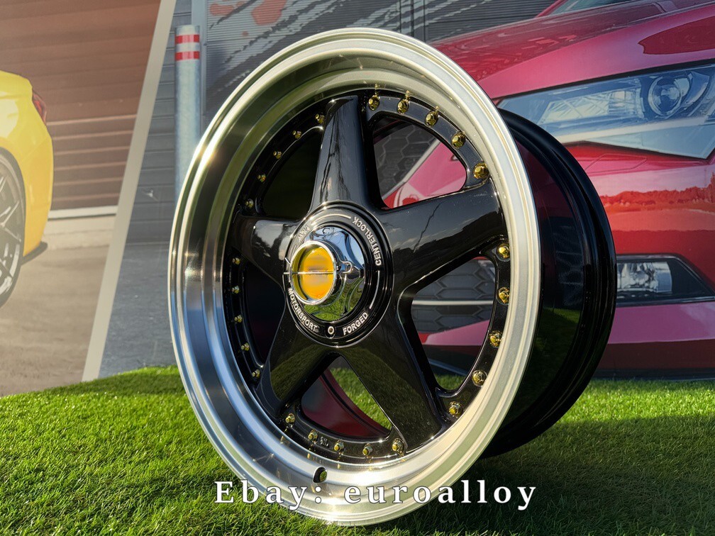 4x17" 4X100/5X100 Ferrari Azev Type A Style Black Wheels: Fits For BMW  Mazda VW