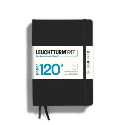Leuchtturm1917 Pointill Black Blank Notebook 120g Hardcover 203 Pages