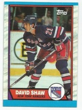 DAVID SHAW 1989-90 TOPPS CARD NEAR MINT+/NEAR MINT CONDITION