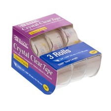 BAZIC 3/4" X 500" Crystal Clear Tape 3/Pack 929