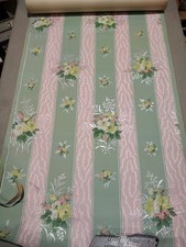Vintage Wallpaper Roll But Had Damage Dent From Shelf