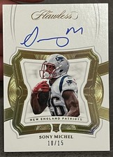 Sony Michel Auto /15 #RCS-SM Autograph 2018 Panini Flawless Rookie Signatures