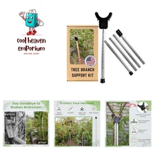 Adjustable Aluminum Tree Support Pole with Tree Crutch – Prevents Fruit Tree ...