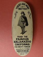 Knights Templar Uniform Brush Kalamazoo MI Advertising Shelf 4
