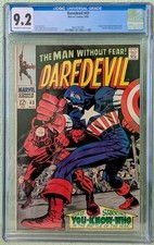 Daredevil #43 1968 Marvel Comics CGC 9.2 Captain America Battle Cover Gene Colan