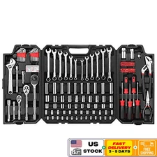 248pcs Mechanics Tool Set Auto Repair Kit Mixed Sockets Wrenches W/ Storage Case