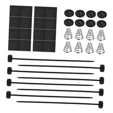 2 Set Car Electric Fan Mounting Kit, Electric Radiator Fan Zip Ties Clips Black