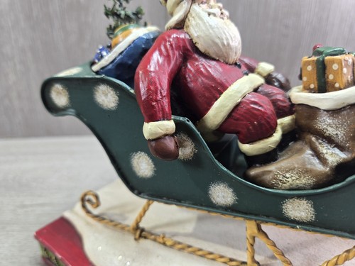 Warren Kimble 2003 Weihnachten Santa auf Schlitten Volkskunst Statue Figur - Bild 10 von 20