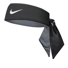 NIKE Dri-FIT 2.0 Head Tie Headband Unisex Black Grey Logo FEDERER NADAL NEW OSFA