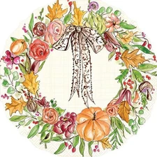 Boston International - Fall Wreath Lunch Napkin - L400039