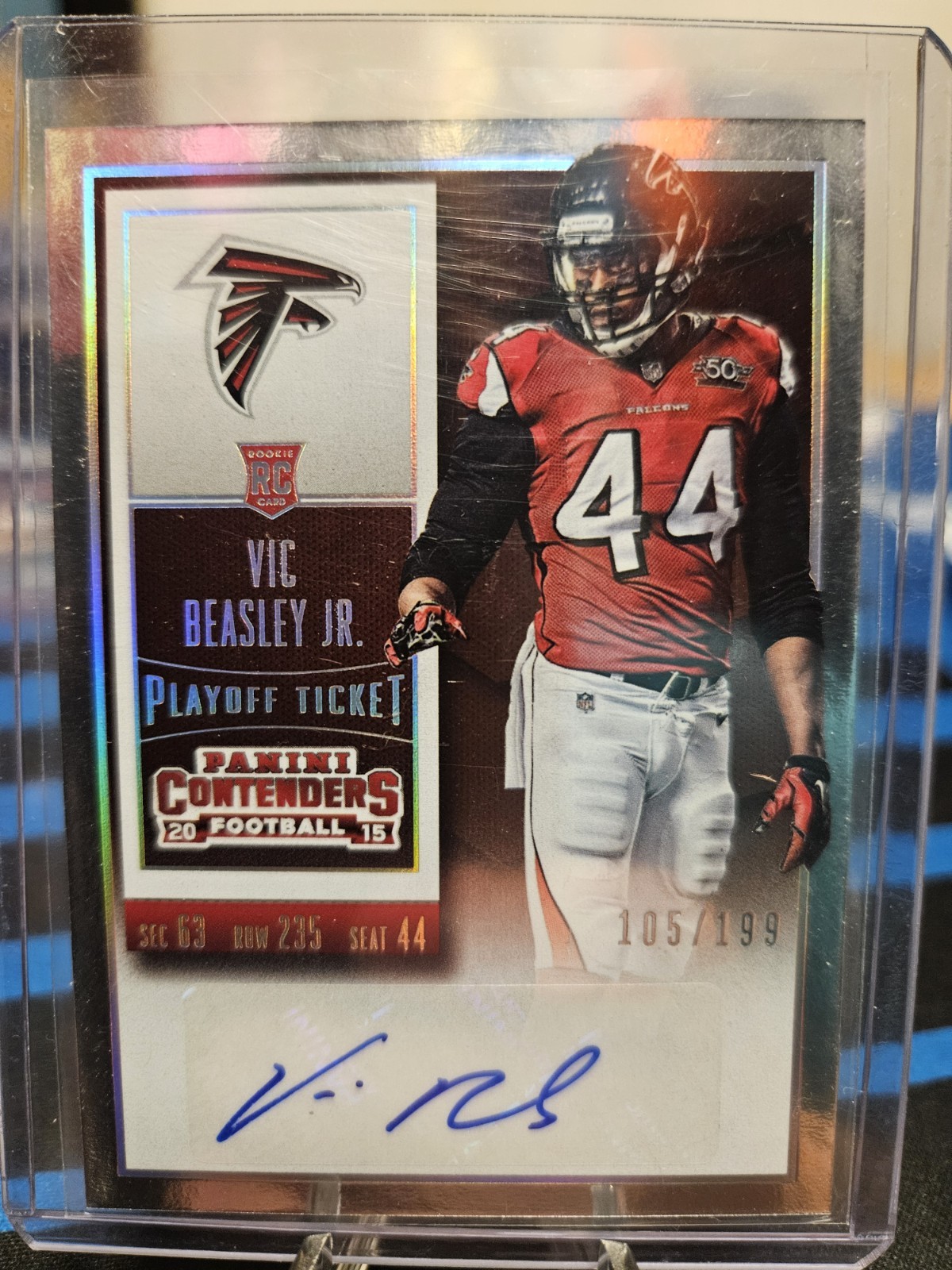 Vic Beasley Panini Contenders Draft Picks Game Day Tickets #50 Base