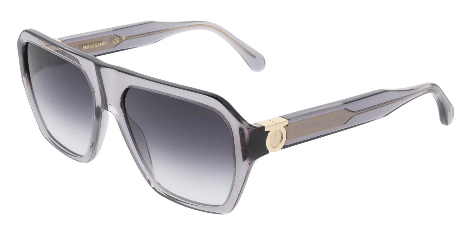 Ferragamo — Ferragamo SF2080SLBI Transparent Grey 58/16/145 Men's Sunglasses