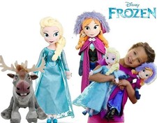 NEW Disney Frozen Plush Dolls ELSA  ANNA 16-inches  SVEN 7-inch 