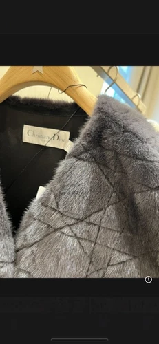 Brand New Mink Fur Coat Colour antracite size 8-12 - Picture 7 of 9