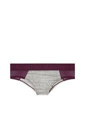 Victoria's Secret PINK Logo Cheekster Panty Heather Grey/Ruby