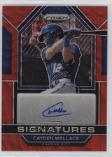 2023 Panini Prizm Signatures Ruby Wave Prizm Cayden Wallace #SIG-CW Auto 7s2