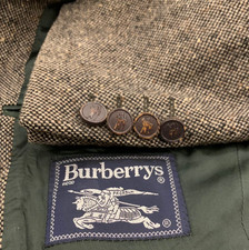 Vintage Burberrys pure wool handwoven tweed brownish hunting jacket blazer 42R
