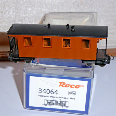 Roco 34064 H0e Brown Field Railway Waldbahn-Personenwagen Epoch 1/6 New Boxed