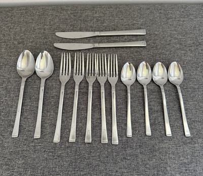 Doric Stainless Steel Flatware Vintage 13 Pieces Japan Fair Condition