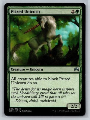 MTG Prized Unicorn 287/272 U Magic Origins Green Creature Lure Effect Card