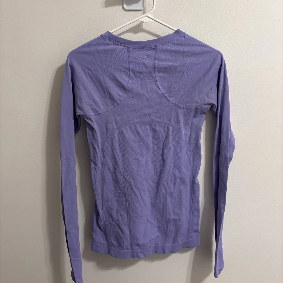 Top manga larga cuello redondo sin costuras Athleta Momentum Foto 2 de 3