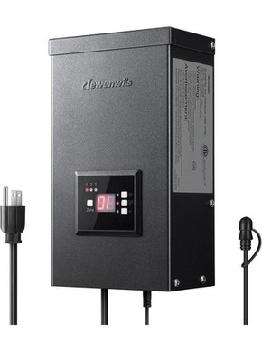 Dewenwils Outdoor Low Voltage Transformer, Light Sensor, Timer, Weather Resista 