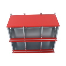 6 Compartment Heavy Nesting Box Chicken Nesting Box 6 Room Metal Nesting Red