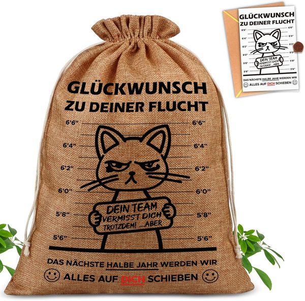Abschiedsgeschenk Kollegen Geschenkbeutel Mit Karte Ruhestand Rente Jobwechsel-image