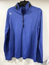 Greyson Sport Brr Royal Blue 1/4 Zip Performance Pullover Stretchy  Sz M
