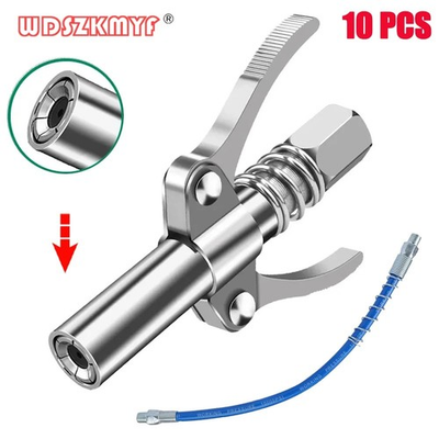#ad #ad 3X Grease Gun Coupler Double Handle High Pressure Quick Release Lock Oil Nozzles $4.09