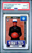 PSA 10 VJ Edgecombe RC 2025-26 Panini Instant NBA Draft Night #3 - 76ers PR/3816