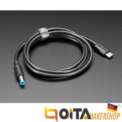 Adafruit AF5450 USB Type C 3.1 PD zu 5.5mm Barrel Jack Kable - 12V 5A Output