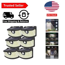 6-Pack Solar Powered Motion Sensor Step Lights - 270° Wide Angle, Waterproof