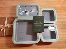 Caraway Bakeware MULTI piece Ceramic Food Storage Set Lids MIST + Bonus