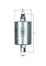 Kraftstofffilter MAHLE KL 21 Leitungsfilter für PORSCHE 924 944 911 928 964 993