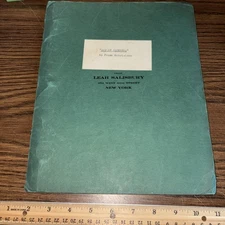 VTG Original Leah Salisbury Play Script: Act of Darkness by Frank Gabrielson