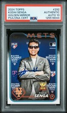2024 Topps Signed Kodai Senga Golden Mirror Card SSP Autographed PSA 10 Auto