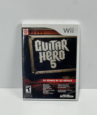 Guitar Hero 5 Nintendo Wii Video Game Manual Disc 85 Songs - Tested