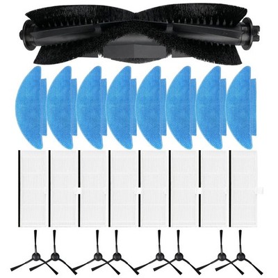 For Everybot Q3Q3 Plus Robot Vacuum Cleaner Main Brush and Mop Cloth Set