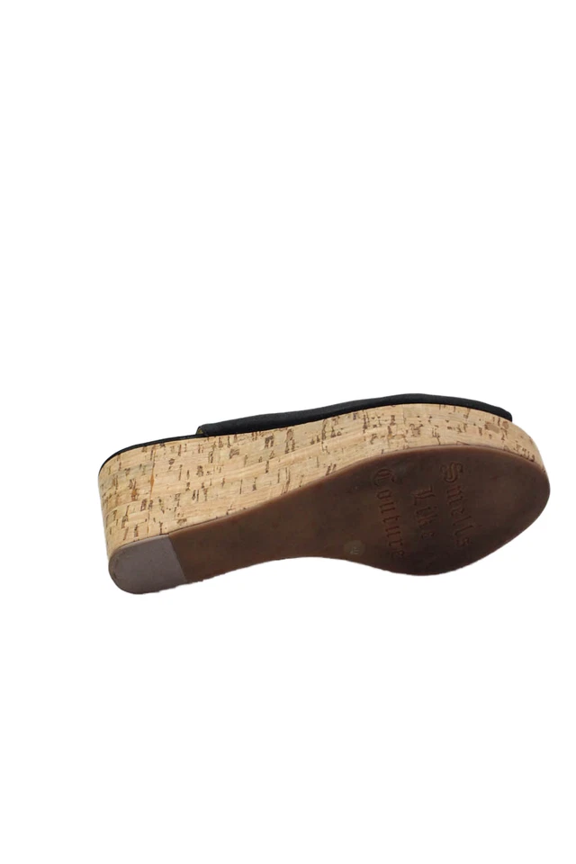 Juicy Couture Womens Open Toe Slingback Platform Wedges Black Size 8 - Image 4 of 4