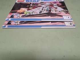 Lego #7676 Star Wars Republic Attack Gunship INSTRUCTION Manuals #1 & 2