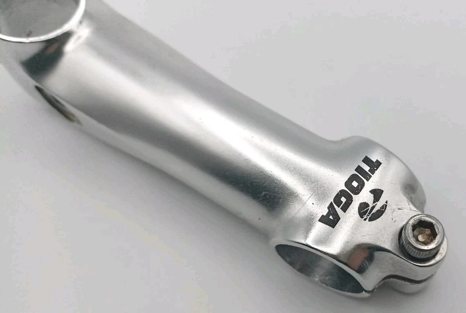 Potence Tioga Alchemy VTT vintage 120mm 25.4 alu argent 1"1/8 années 90 Stem MTB - Photo 4/4