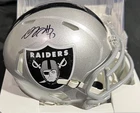 DAVANTE ADAMS SIGNED RAIDERS SPEED MINI HELMET BAS AUTOGRAPH !
