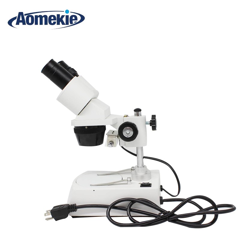 Aomekie 20X-40X-80X Student Dual Light Binocular Stereo Microscope PCB SE306R-PZ