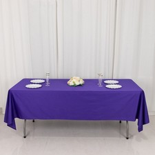 60" x 102" PURPLE Scuba Polyester Rectangular TABLECLOTH Party Events