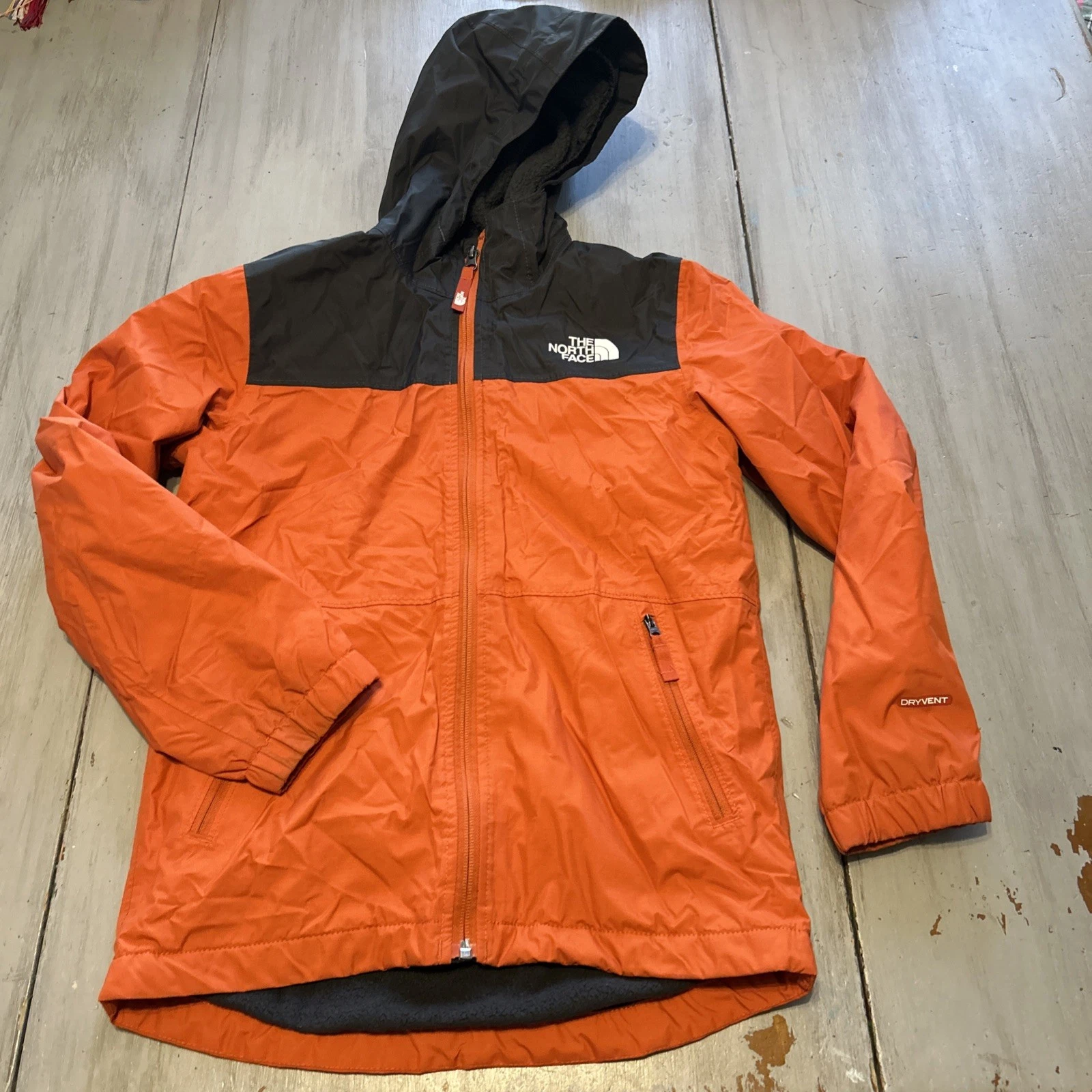 The North Face Warm Storm Orange Gray Hooded Waterproof Jacket Boys M 10/12
Opens in a new window or