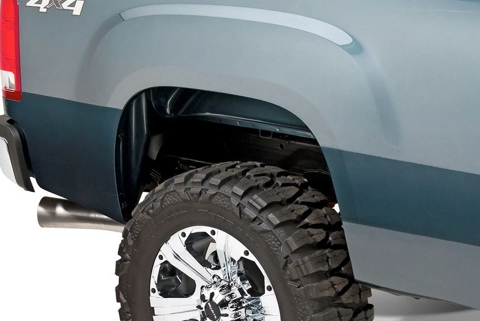 For GMC Sierra 2500 HD 07-14 Extend-A-Fender Matte Black Rear Fender Flares - Imagem 2 de 3