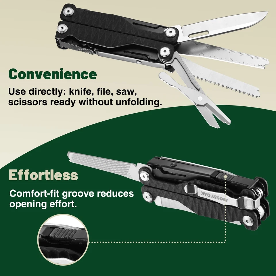 Multitool, 17-in-1 EDC Multi Tool with CNC-Machined Steel Pliers, G10 Anti-Sl... - Image 4 of 4