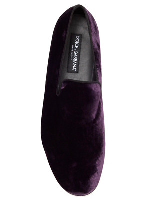 Dolce & Gabbana Mens Velvet Slippers Loafer Shoes Moccasin  display picture 1