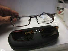 Revolution Eyeglass DEMO Frame W/ Magnet sun shade REV716 RDGU 52-18-140 w/case